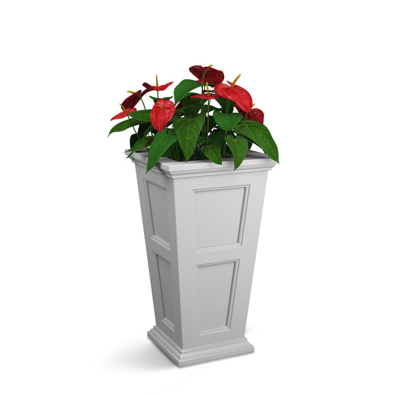 Anastasiya Polyethylene Pot Planter, White