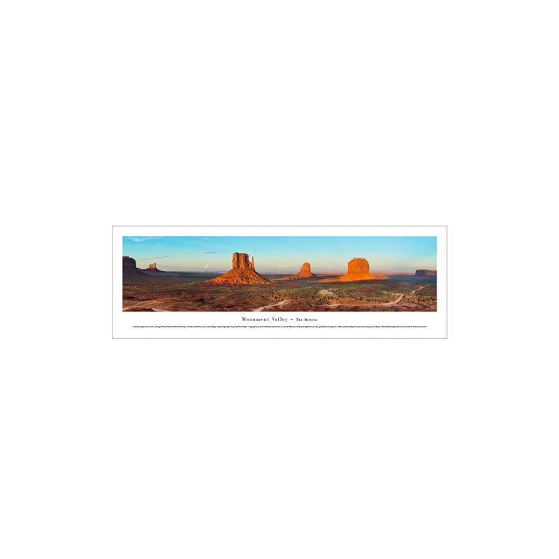 Affiche panoramique, Monument Valley, The Mittens, Unframed, H 13,5 po x l 40 po