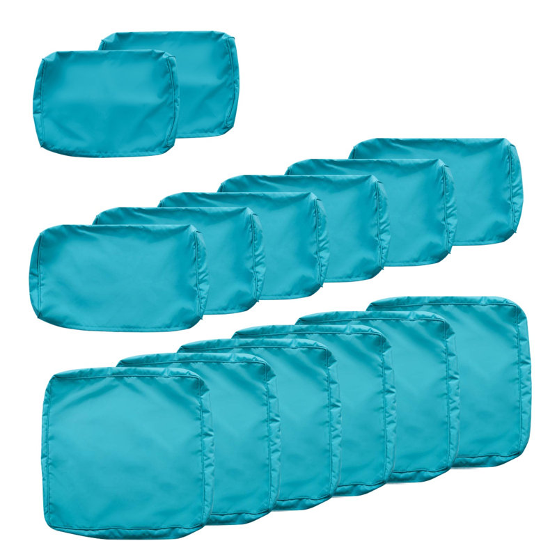 Outdoor 3'' Seating Group Cushion Cover, Blue