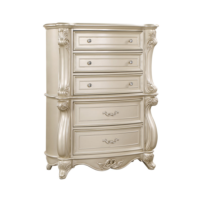 Monique 5-Drawer Solid Wood Chest