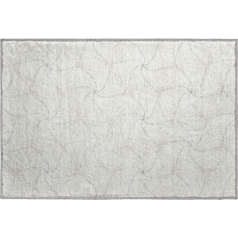 Premium Machine Washable Prisco Ivory Rug, Rectangle 1'8" x 2'6"