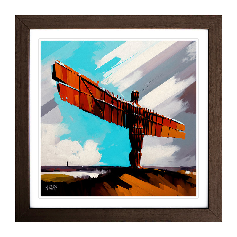 Single Picture Frame Print on Wood, Walnut
