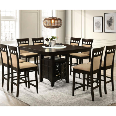 Beige & Cappuccino Counter Height Stools - Stately Appeal, Comfortable For Meals And Gatherings ( Of 2), Enhancing Aesthetics Dining Room