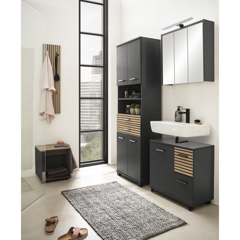 Rayel Bathroom Cabinet, Anthracite