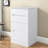 3 In 1 Vanity Desk With Open Top Mirror, Visible Glass Desktop And Storage Compartments, 3 Drawers, A Cushion Stool