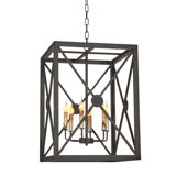 Medallion 6 - Light Geometric Square Chandelier