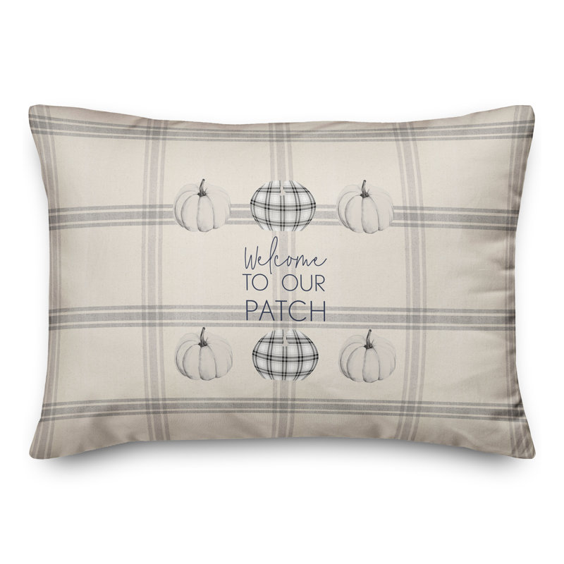 Welcome Patch Rectangular Pillow Cover and Insert