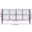 Portail grillagé en acier galvanisé 157,5 "x 59,1" Vidaxl