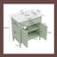 31" Curved Profile Bathroom Vanity with Ceramic Sink-36212398