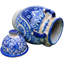 Vase de table en céramique d’intérieur/d’extérieur bleu 15 po