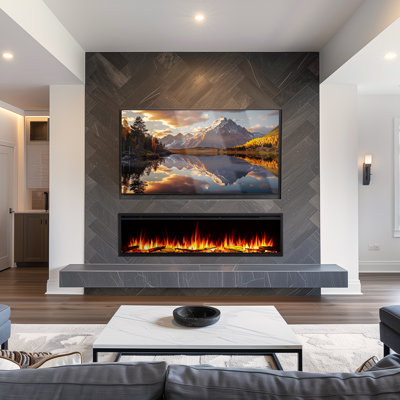 CASTELLO FLAMME Stainless Steel Electric Fireplace Insert