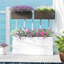 Paquet de 2 boîtes à fleurs avec balustrades suspendues de 20 po, brun-2003722150