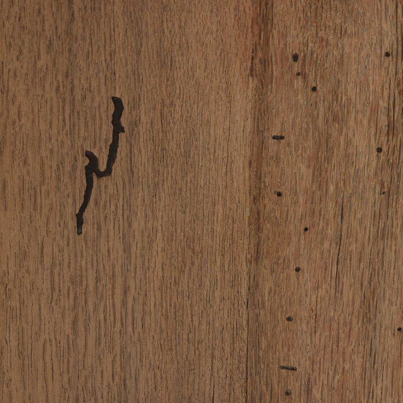 Abaso Media Console Table, Rustic Wormwood Oak