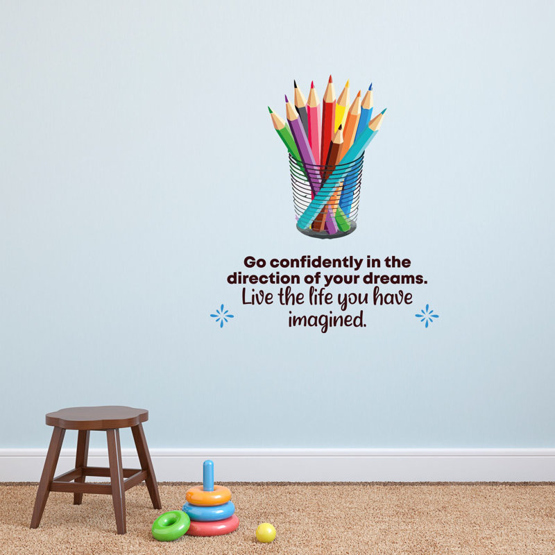 Text & Numbers Wall Decal, 10" H x 8" W