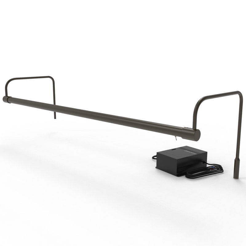 Luminaire de galerie Tru-Slim avec prise et télécommande, H 9 po x l 21 po x P 9 po, Bronze acajou, H 9 po x l 30 po x P 9 po