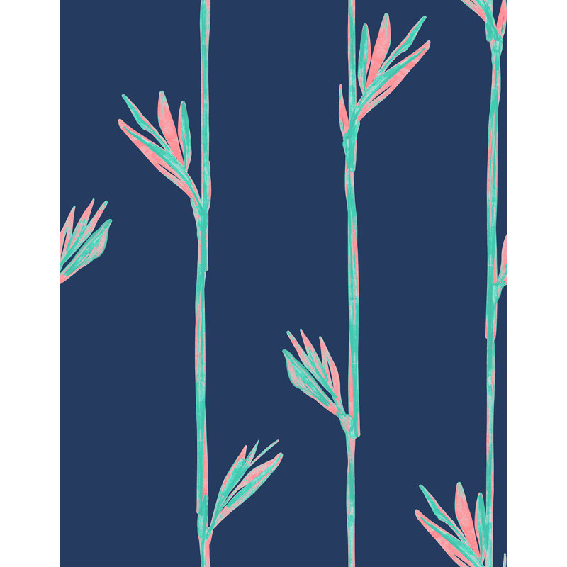 Yuki Osada Floral Wallpaper Double Roll, Blue