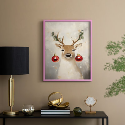 «Christmas Holiday Art», série 2-CLxxvii, reproduction encadrée - bois massif