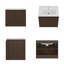 Meuble-lavabo mural simple flottant 24 po avec lavabo en céramique Sylvan, noyer foncé, contreplaqué de bois franc, portes à fermeture en douceur et rangement réglable intérieur-262327033-262327034