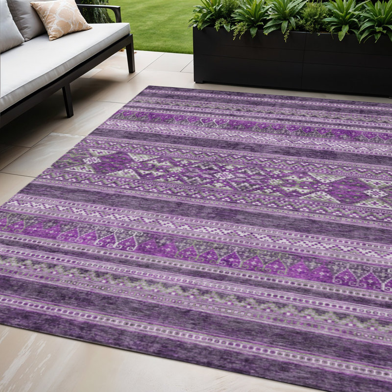 Tapis lavable intérieur / extérieur 8 pi x 10 pi Southwestern