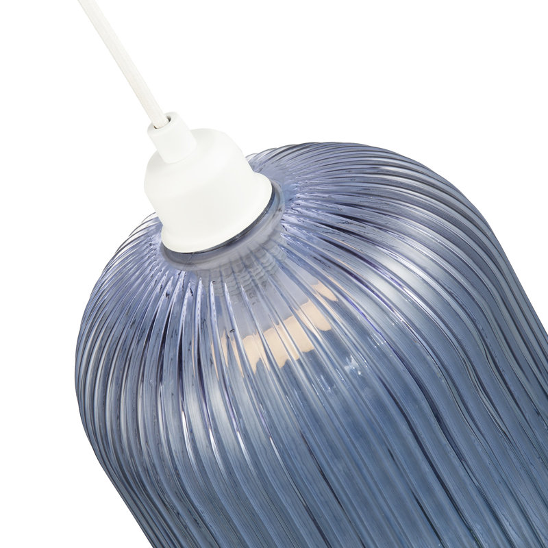 Glass Rectangle Pendant Shade ( Screw On ), Midnight Navy Blue