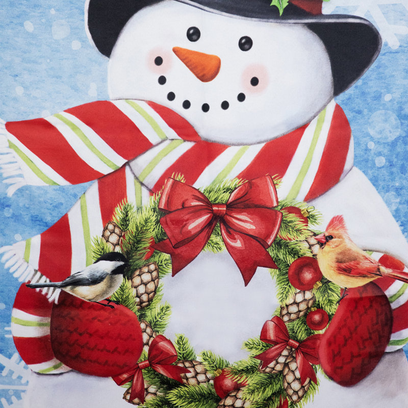 Drapeau de maison de Noël en nylon double face H 40 po x l 28 po