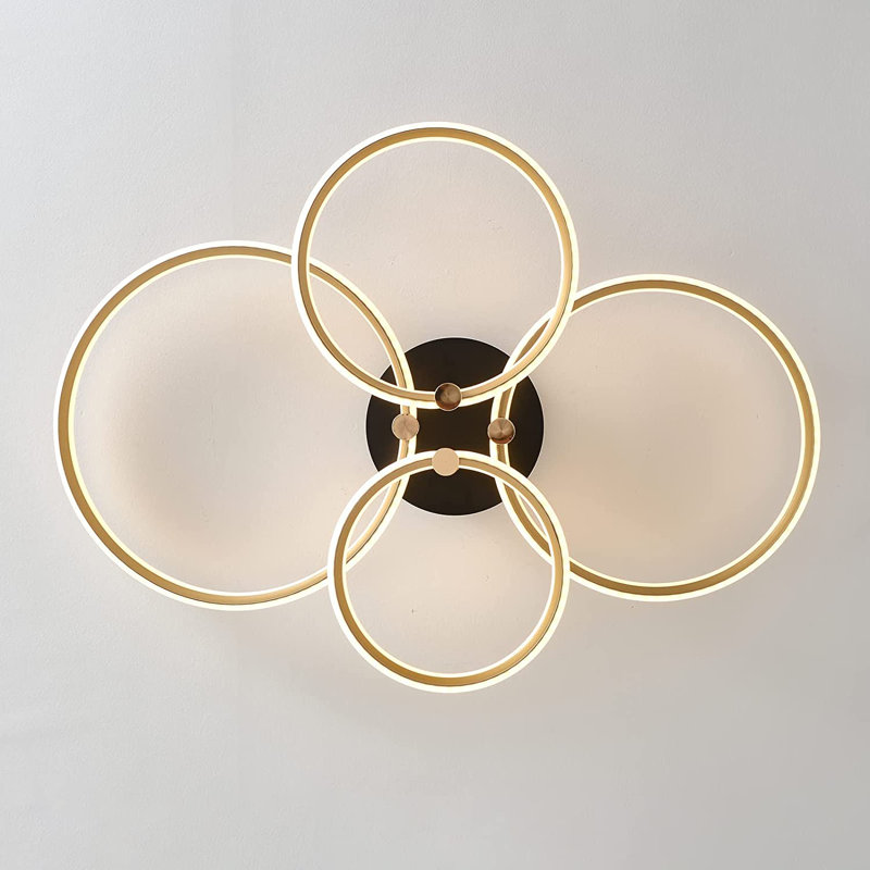 Alayaa 4 Rings Dimmable LED Flush Mount