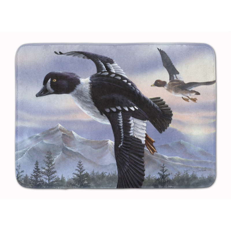 Tapis pour salle de bain en mousse à mémoire de goldeneye canards