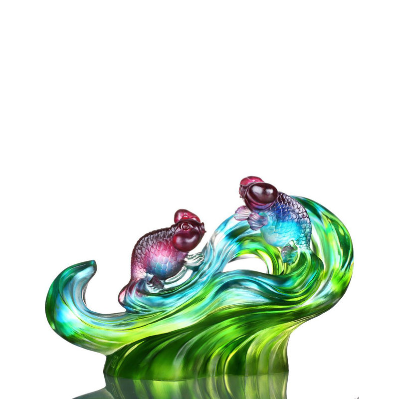 Echo of Joy Crystal Art Fish Figurine