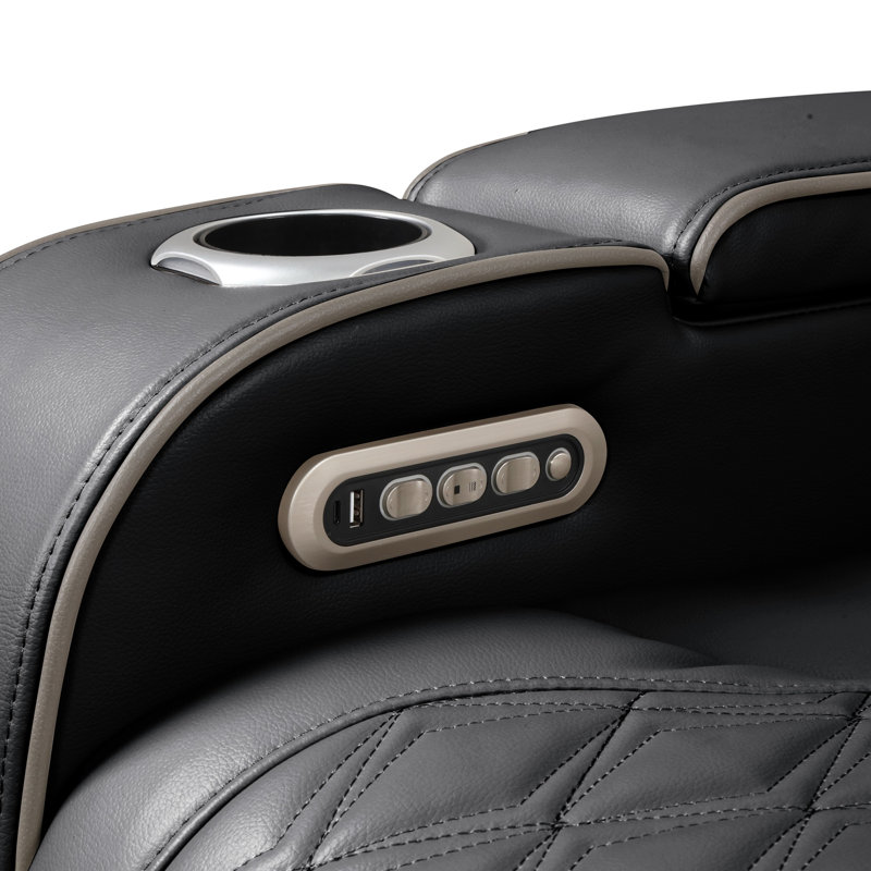 Fauteuil inclinable Fortuner de style moderne en bois avec fonction de massage incluse - noir