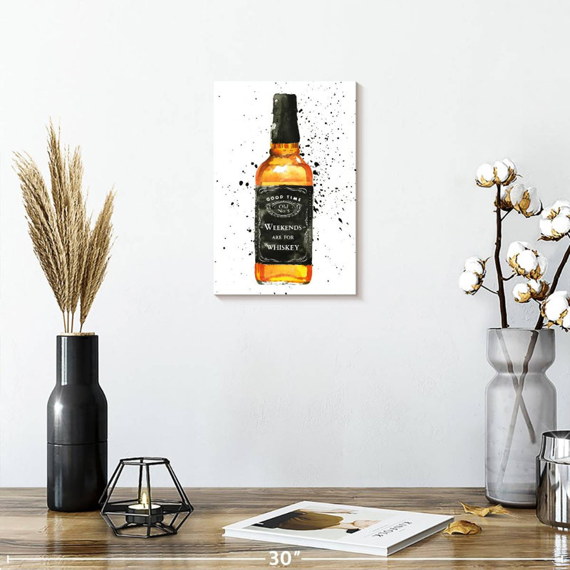 Yarlin Weekends Are For Whiskey, 12" H x 8" W