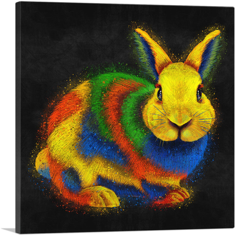 «Rabbit Bunny Animal», impression sur toile tendue, H 26 po x l 26 po x P 0,75 po