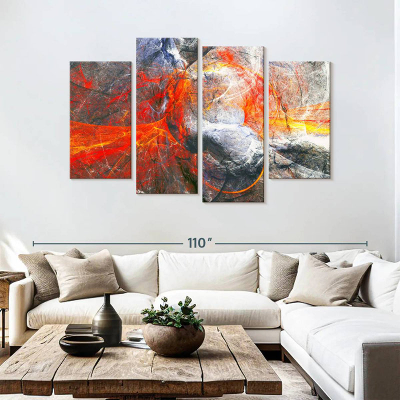 Avery Abstract Lava Burst, 54" H x 84" W