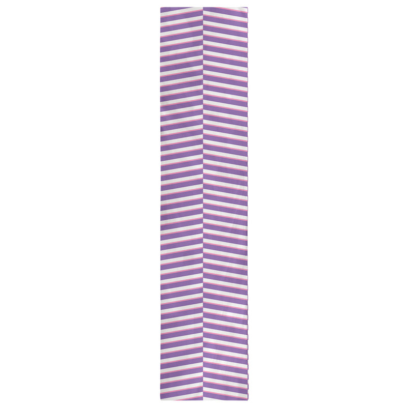 Fractured Stripes Table Runner, 16" x 72", Dark Rich Purple/Pink
