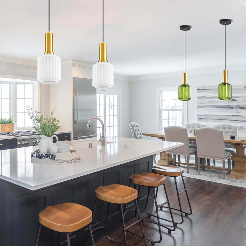 Ensemble de 2 luminaires suspendus sphériques modernes en verre givré