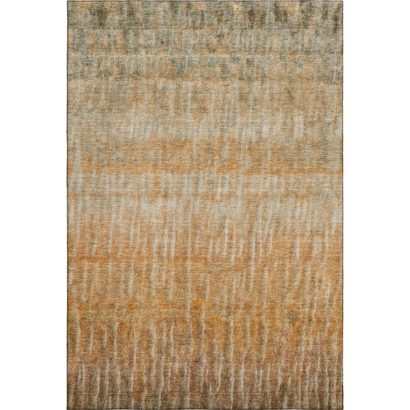Premium Machine Washable Mayfield AMF2317 Casual Rug, 10' x 14', Copper