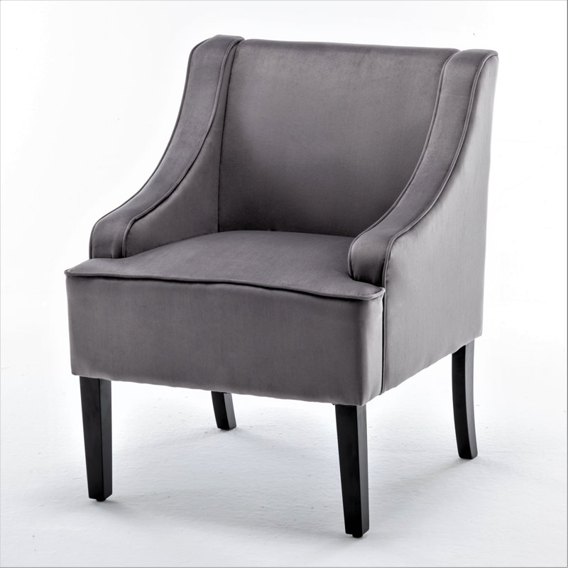 Gartenbush Upholstered Armchair, Gray Microfiber/Microsuede
