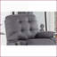 Fauteuils inclinables pour le salon, fauteuil inclinable à mouvement manuel contemporain en microfibre ébène avec dossier capitonné | Coussin moelleux