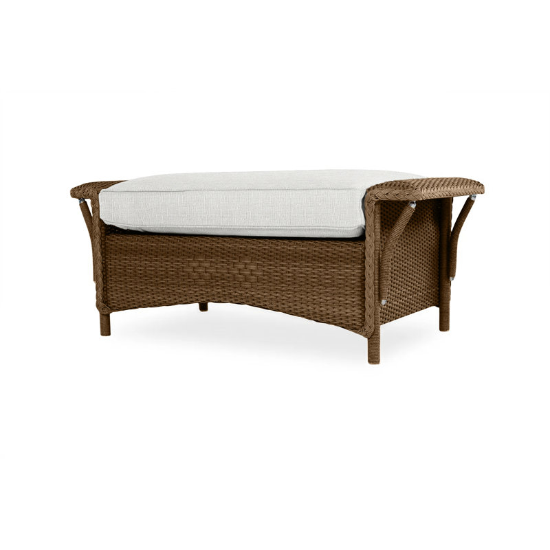 Nantucket Outdoor Ottoman, Bark, Demo Stone
