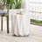 Antique White Side Table In Lightweight Concrete, 17.4" Height, & Stylish Concrete Table, 18.85 Lb, Build