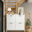 Armoire de rangement pour chaussures avec 4 tiroirs rabattables, range-chaussures moderne pour le vestibule-836243246