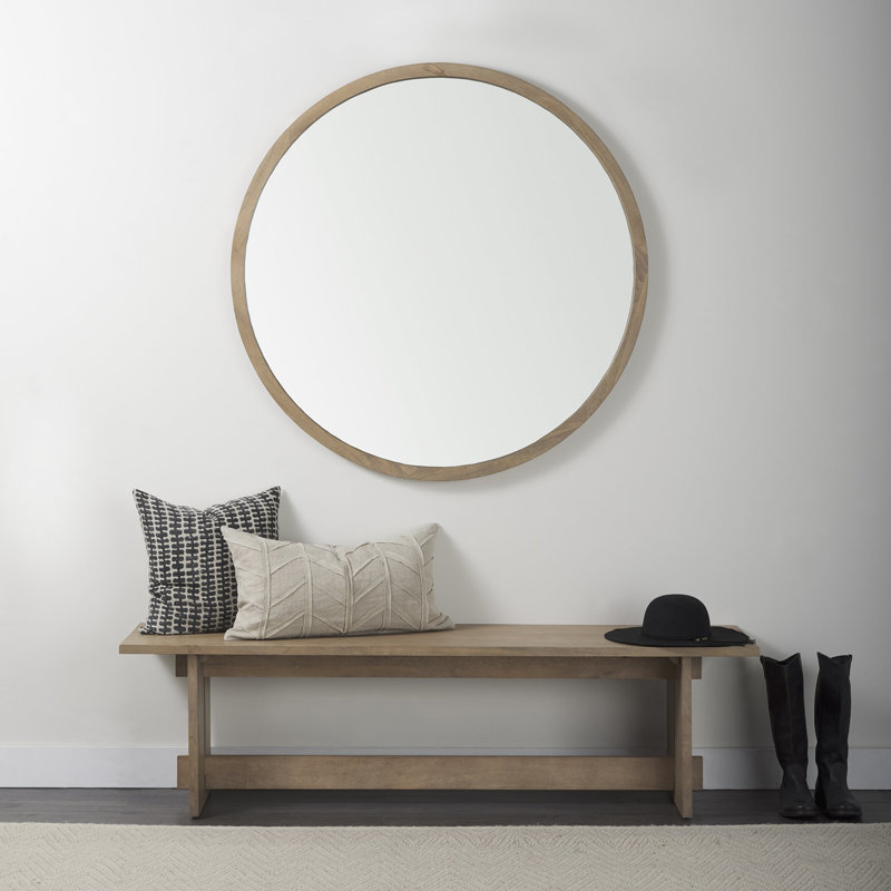 Dalina Solid Wood Bench, Natural Brown