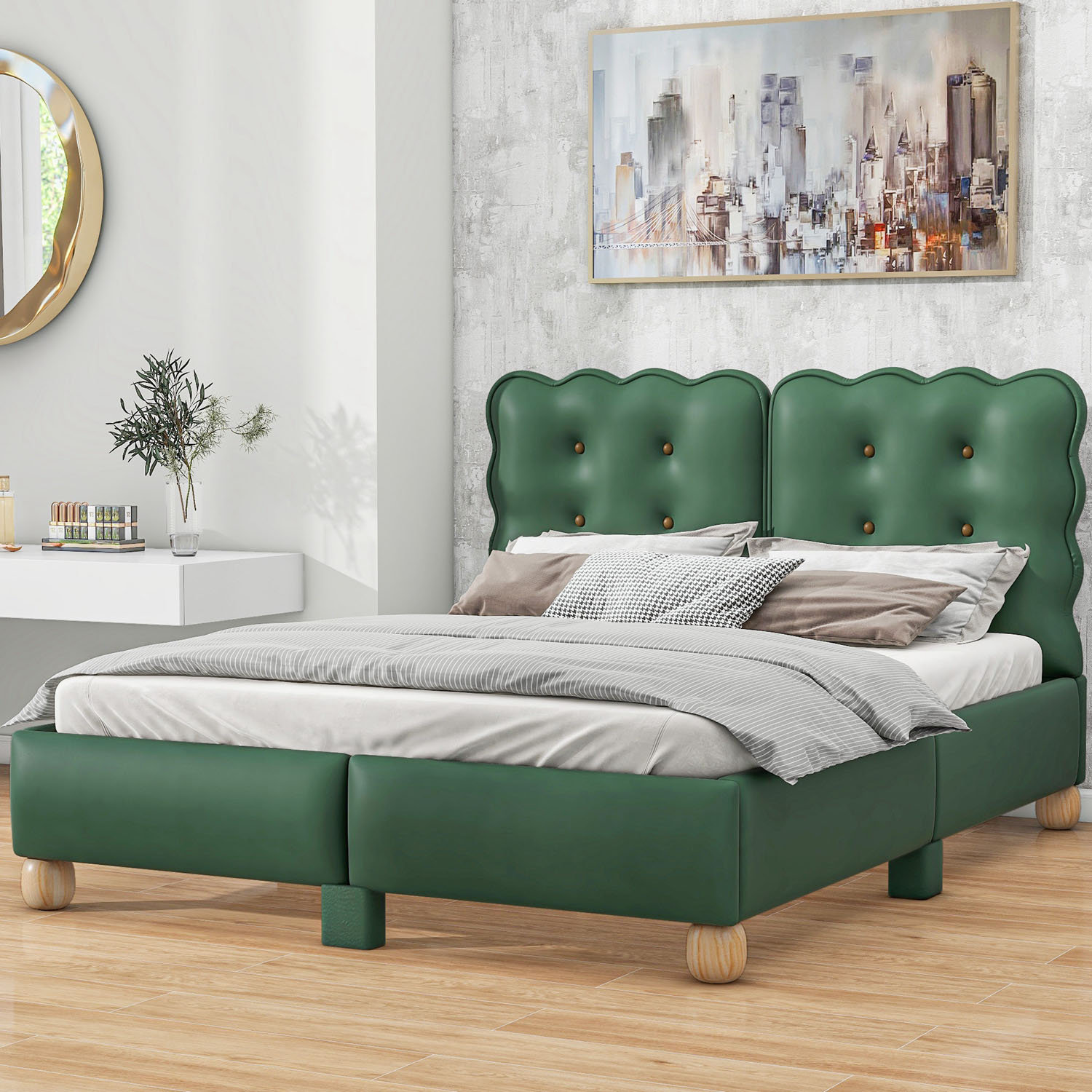 hanada Beds Vegan Leather Platform Bed Wayfair