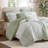 Ultra-soft Sage Green Bedding Sets, Comfortable Polyester With Decorative Accents