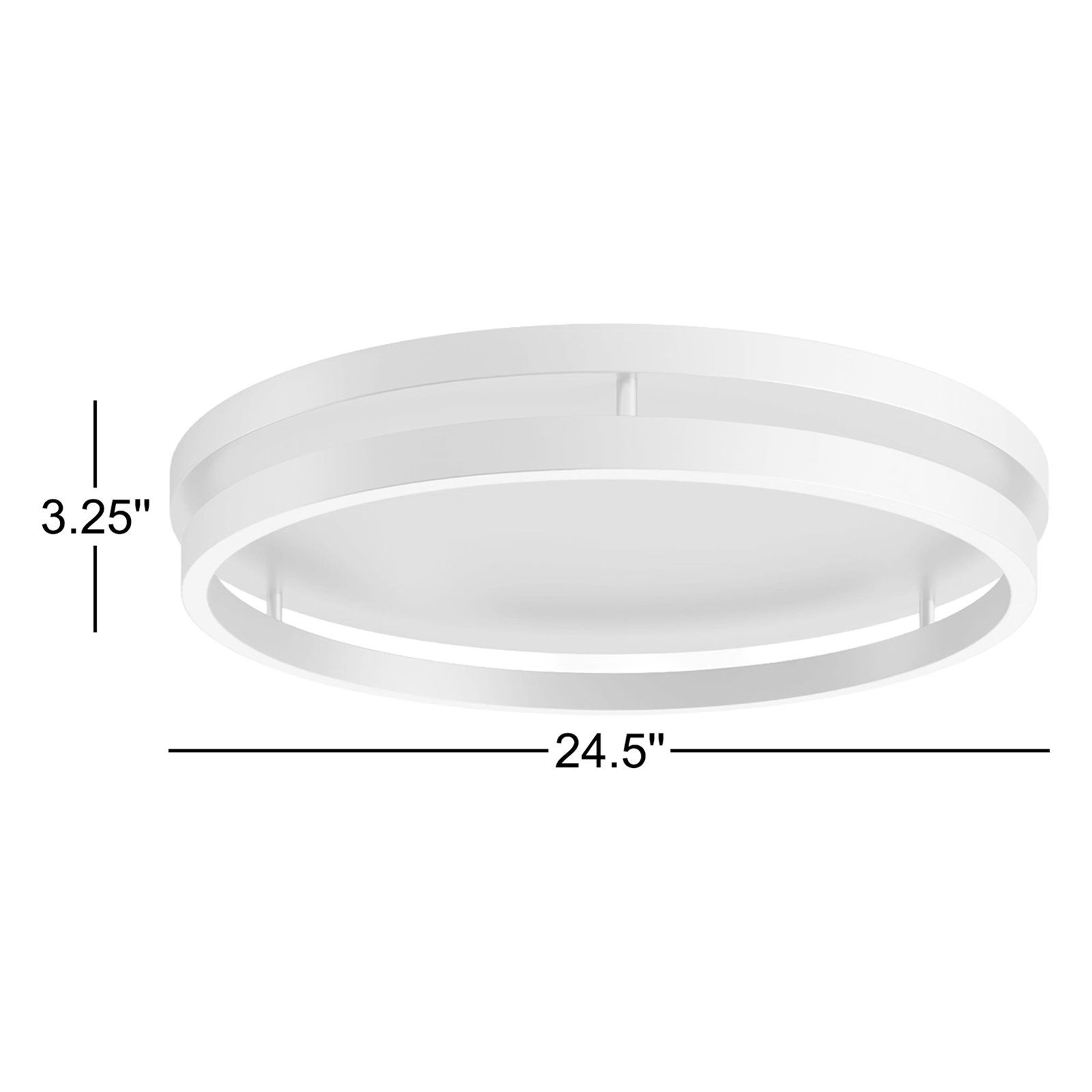 Recess Single Light Flush Mount, Black