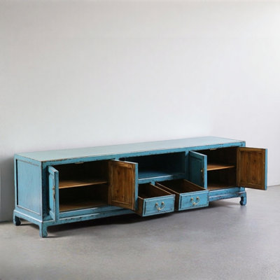 Retro Blue TV Cabinet