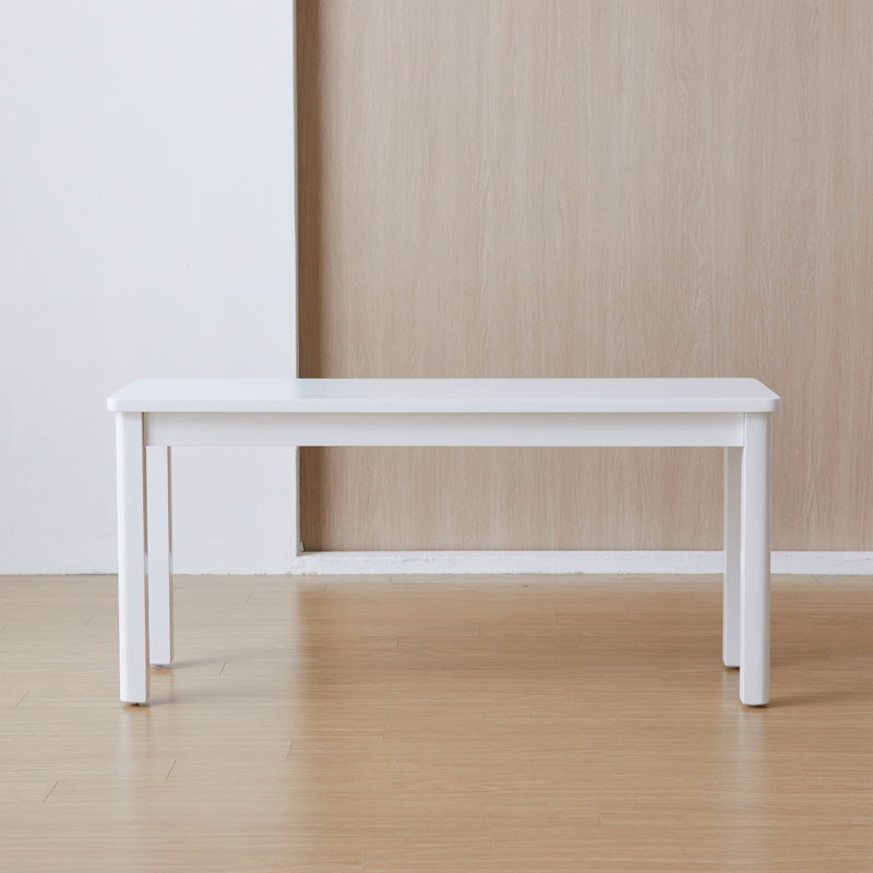 Sconiers Modern Farmhouse Rectangular Solid Wood Entryway Bench, White