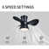 Sirius Indoor Black Flush Mount Ceiling Fan With LED Light Bulbs With Remote Control