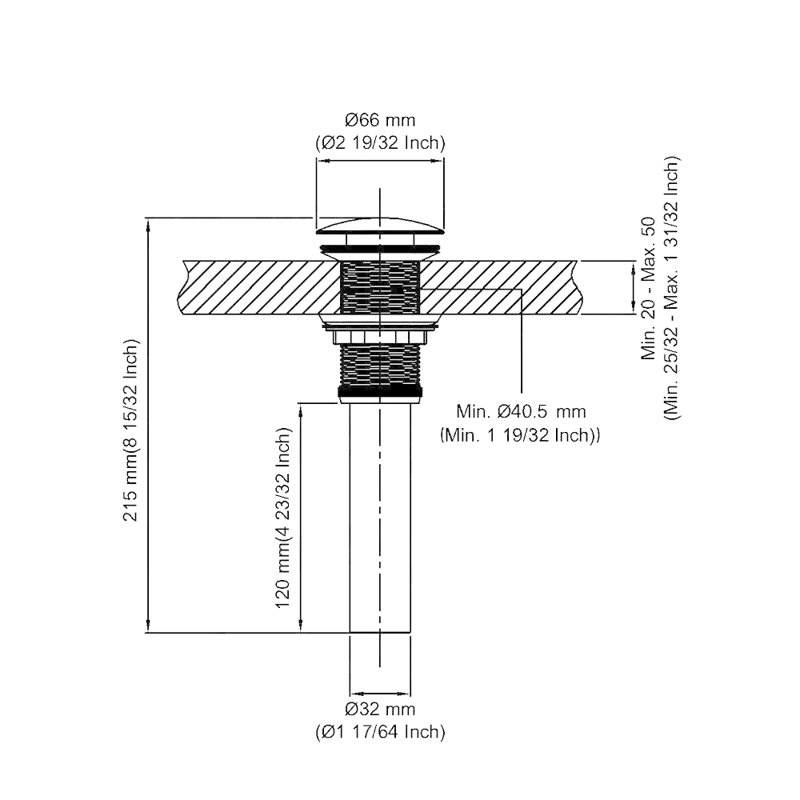 2.6'' W Pop-Up