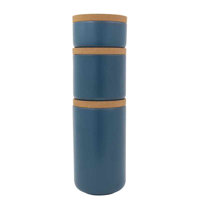 Ensemble de 3 pots en céramique Kamenstein, Teal