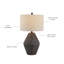 Lampe de table 26,5 "Travante